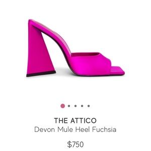 THE ATTICO Devon Mule Heel Fuchsia